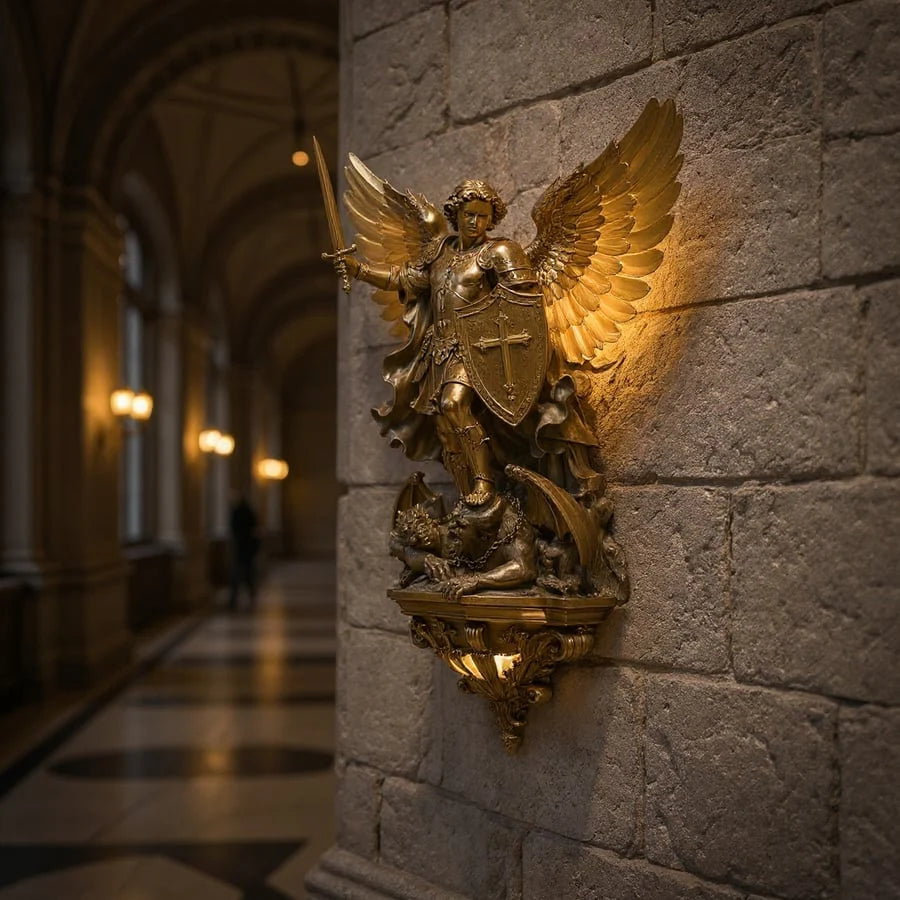 CelestialGuard – Lampe murale LED Archange Michel