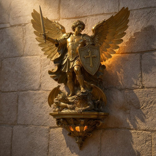 CelestialGuard – Lampe murale LED Archange Michel