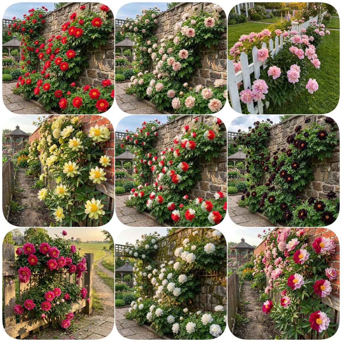 PetalRise – Bulbes de pivoine grimpante rustiques pour jardin