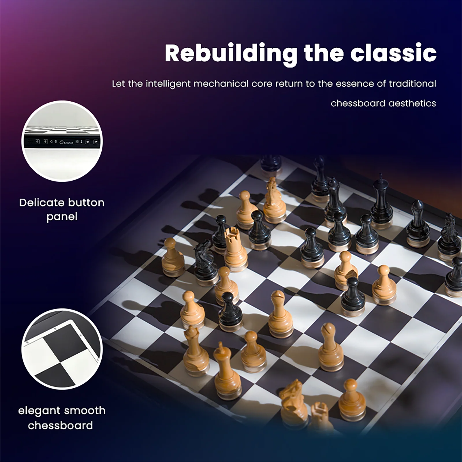 NeoChess – Échiquier Intelligent avec Pièces en Bois
