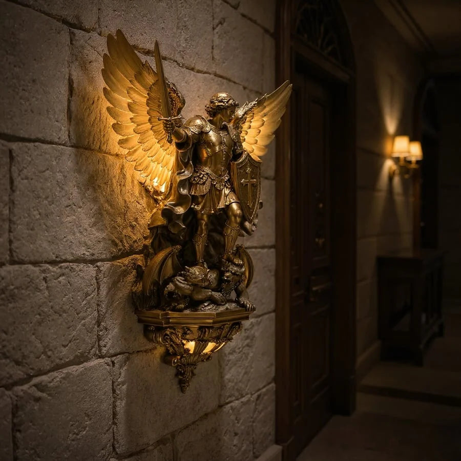 CelestialGuard – Lampe murale LED Archange Michel