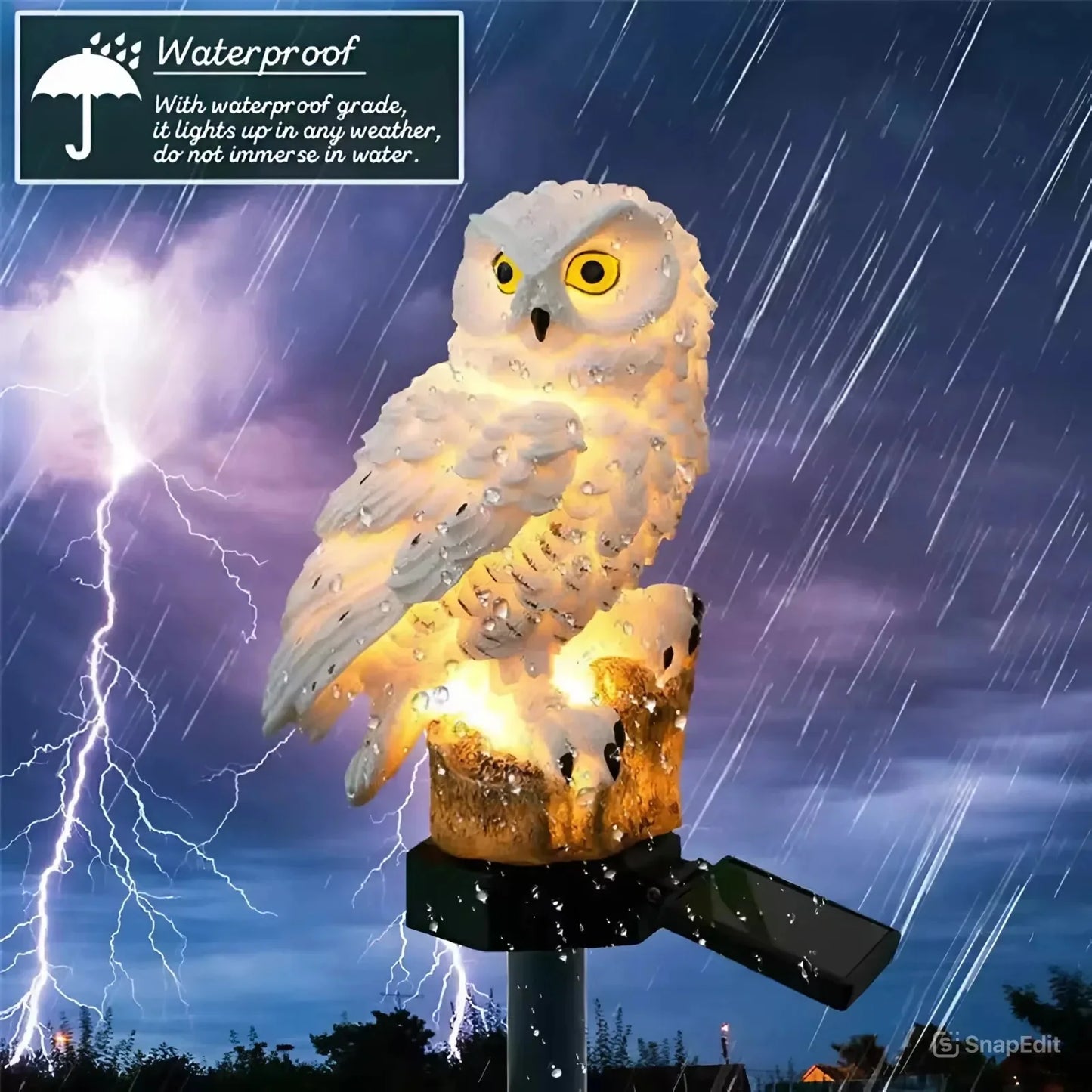 OwlGuard – Lampe solaire LED pour jardin