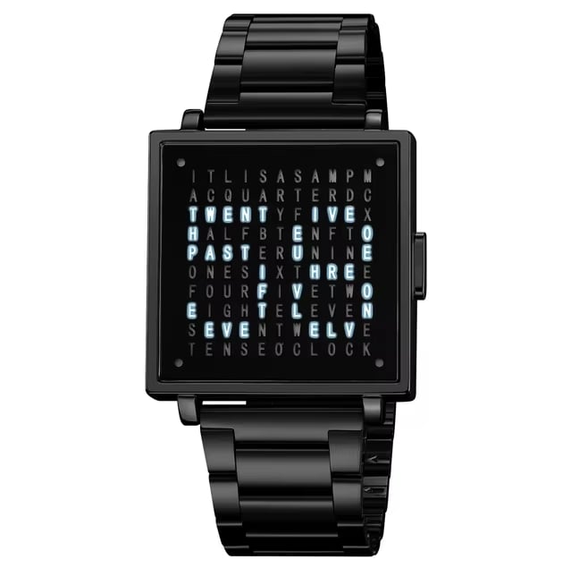 LexoTime - Montre unisexe à affichage textuel