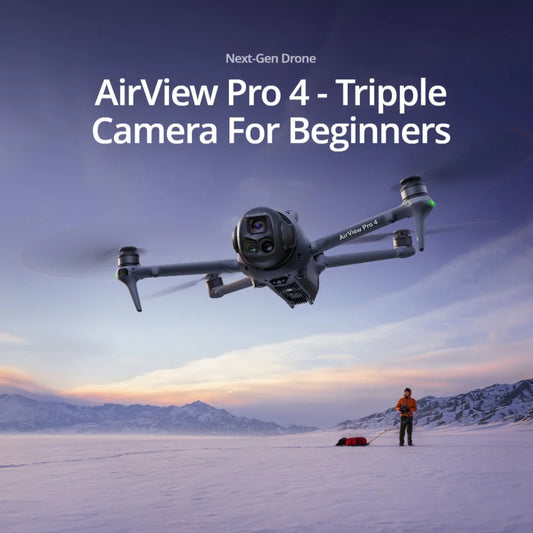 AirView Pro 4 nouvelle génération : Drone à triple caméra pour débutants et prises de vue de niveau professionnel