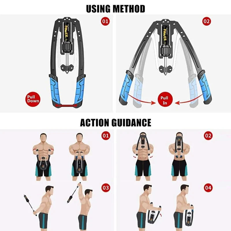 PowerFlex – Appareil de musculation hydraulique réglable pour les bras